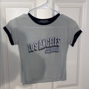 los angeles t shirt cropped